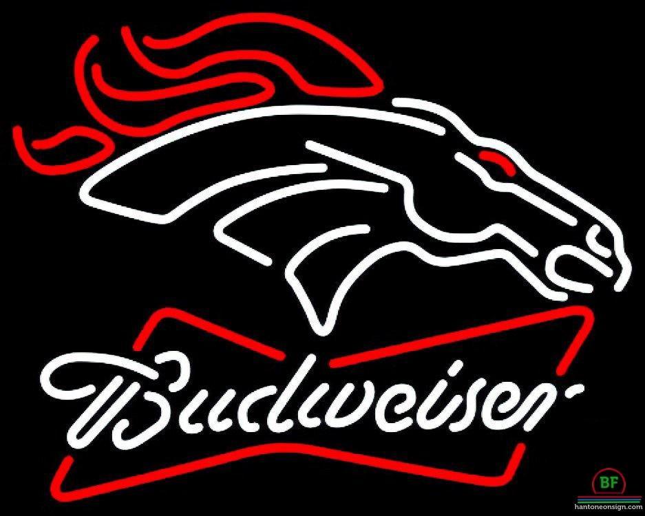 Custom Budweiser Denver Broncos Neon Sign NFL Teams Neon Light