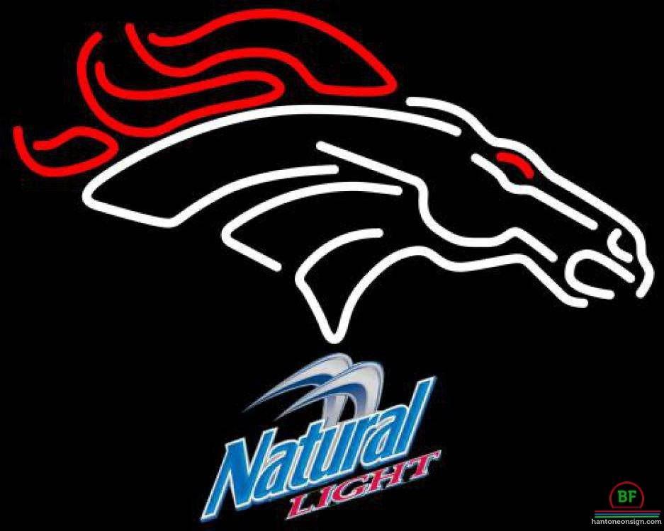 Custom Natural Light Denver Broncos Neon Sign NFL Teams Neon Light