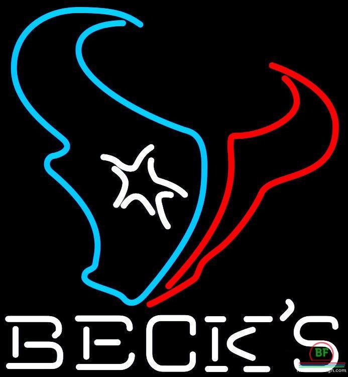Custom Becks Houston Texans Neon Sign NFL Teams Neon Light