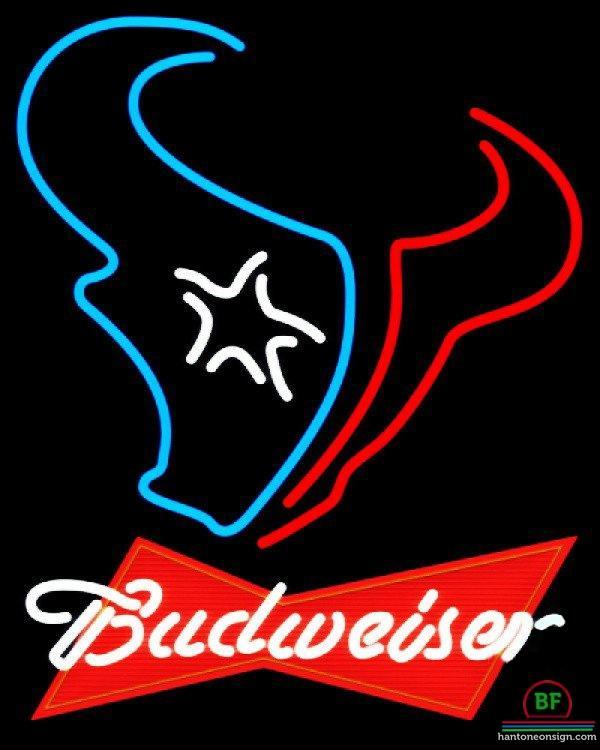 Custom Budweiser Houston Texans Neon Sign NFL Teams Neon Light
