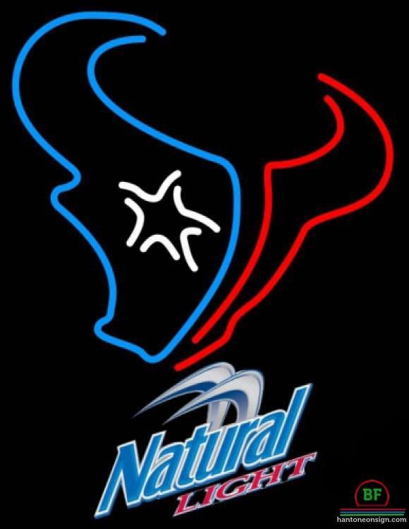 Custom Natural Light Houston Texans Neon Sign NFL Teams Neon Light