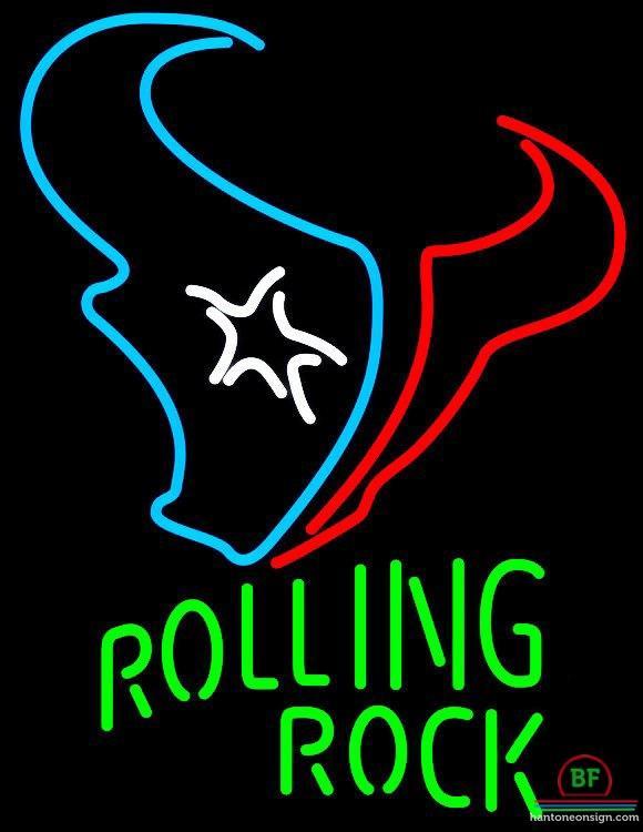 Custom Rolling Rock Houston Texans Neon Sign NFL Teams Neon Light