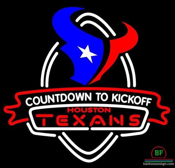 Custom Houston Texans Countdown To Kickoff Neon Sign NFL Teams Neon Light
