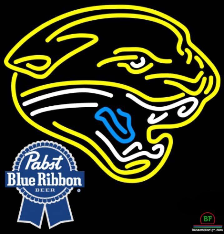 Custom Pabst Blue Ribbon Jacksonville Jaguars Neon Sign NFL Teams Neon Light