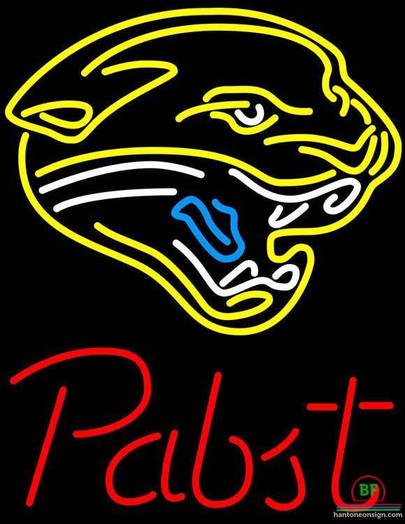 Custom Pabst Blue Ribbon Jacksonville Jaguars Neon Sign NFL Teams Neon Light