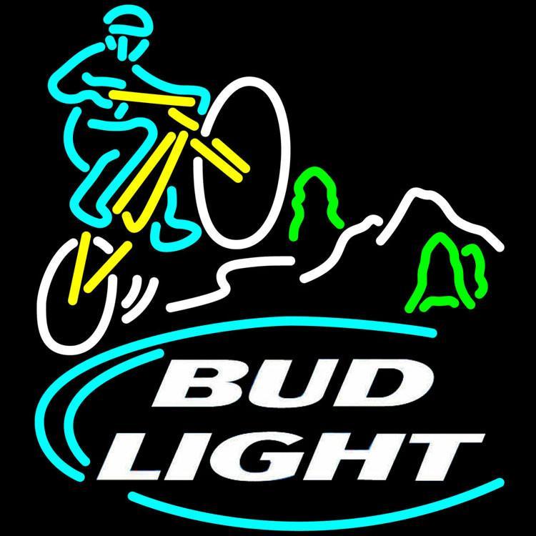 Custom Bud Light Mountain Biker Neon Sign