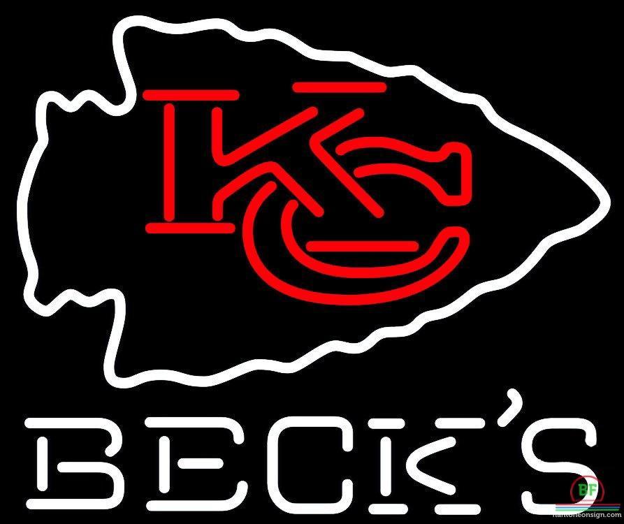 Custom Becks Kansas City Chiefs Neon Sign NFL Teams Neon Light