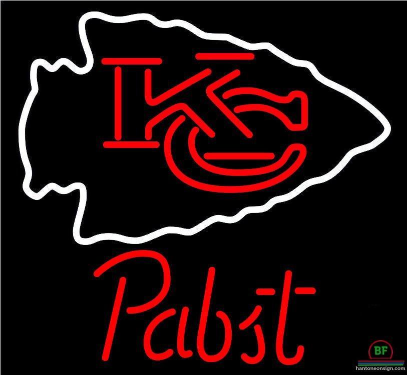Custom Pabst Blue Ribbon Kansas City Chiefs Neon Sign NFL Teams Neon Light