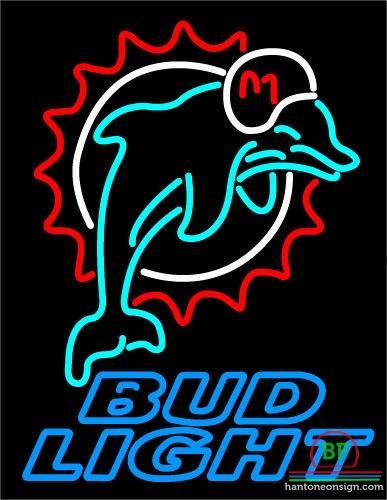 Custom Bud Light Miami Dolphins Neon Sign NFL Teams Neon Light