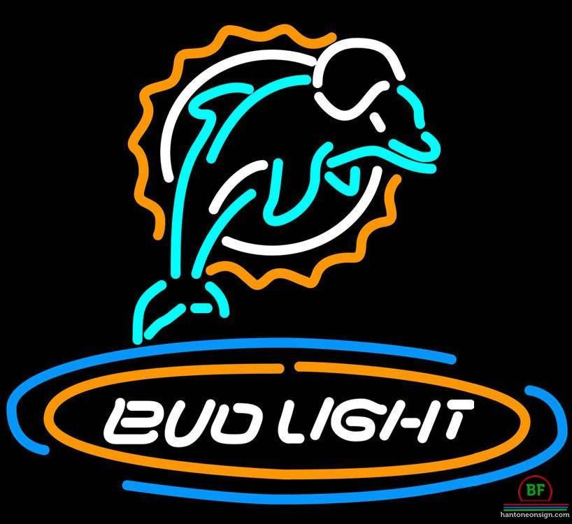 Custom Bud Light Miami Dolphins Neon Sign NFL Teams Neon Light