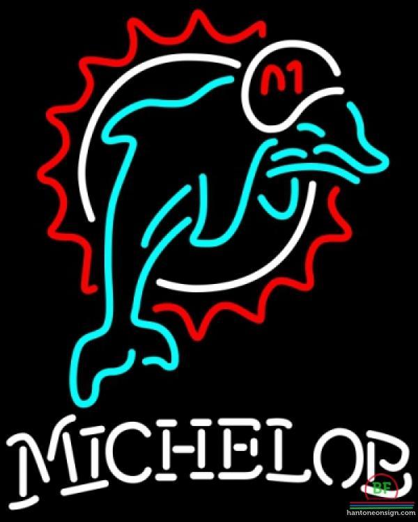 Custom Michelob Miami Dolphins Neon Sign NFL Teams Neon Light