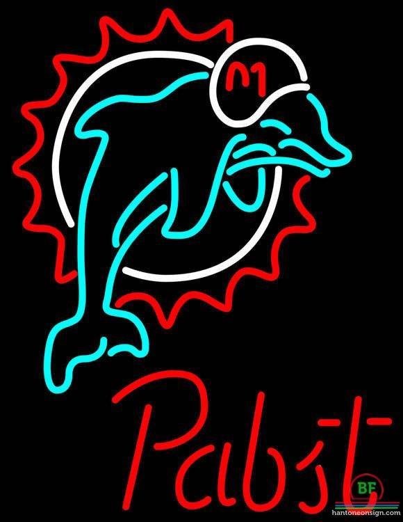 Custom Pabst Blue Ribbon Miami Dolphins Neon Sign NFL Teams Neon Light