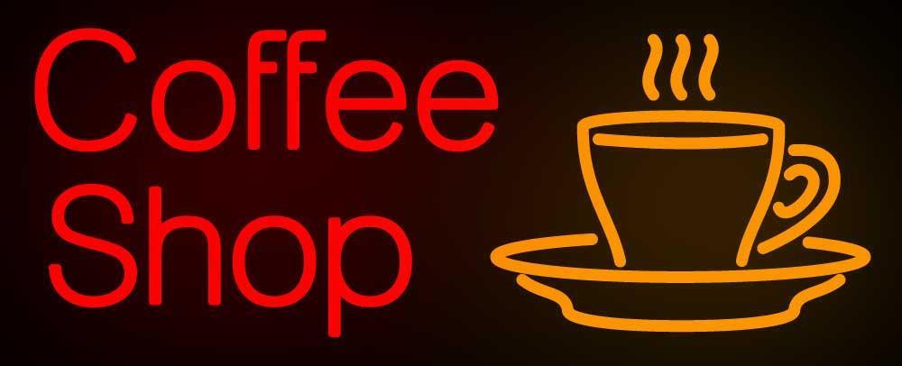 Custom Coffee Shop Neon Sign