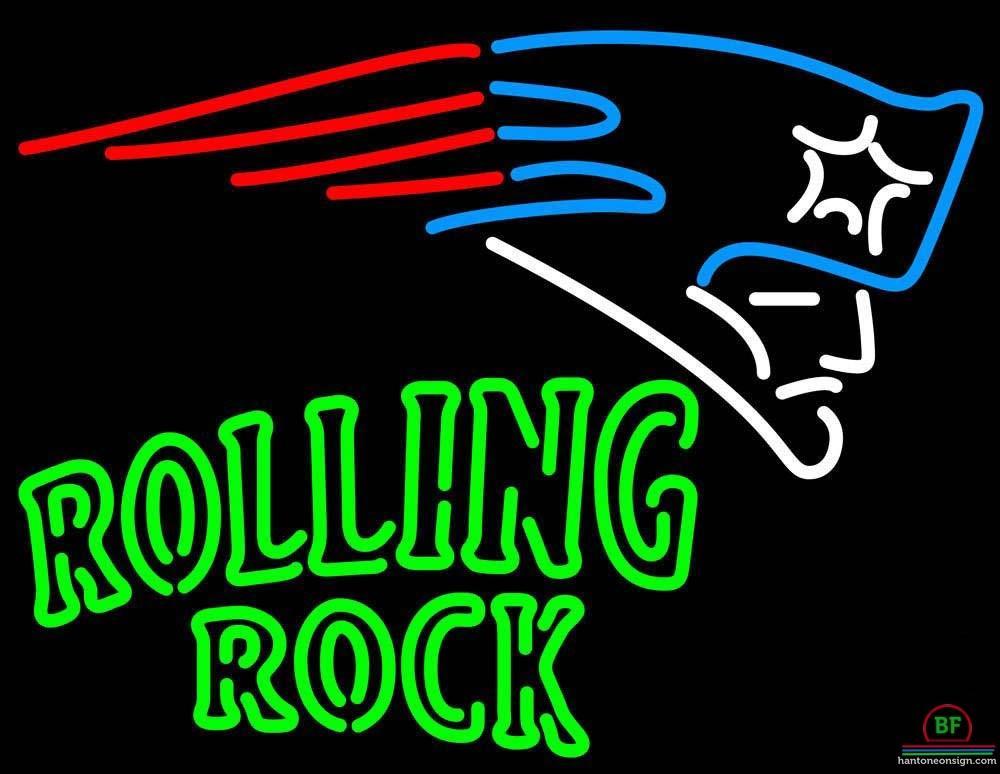 Custom Rolling Rock New England Patriots Neon Sign NFL Teams Neon Light