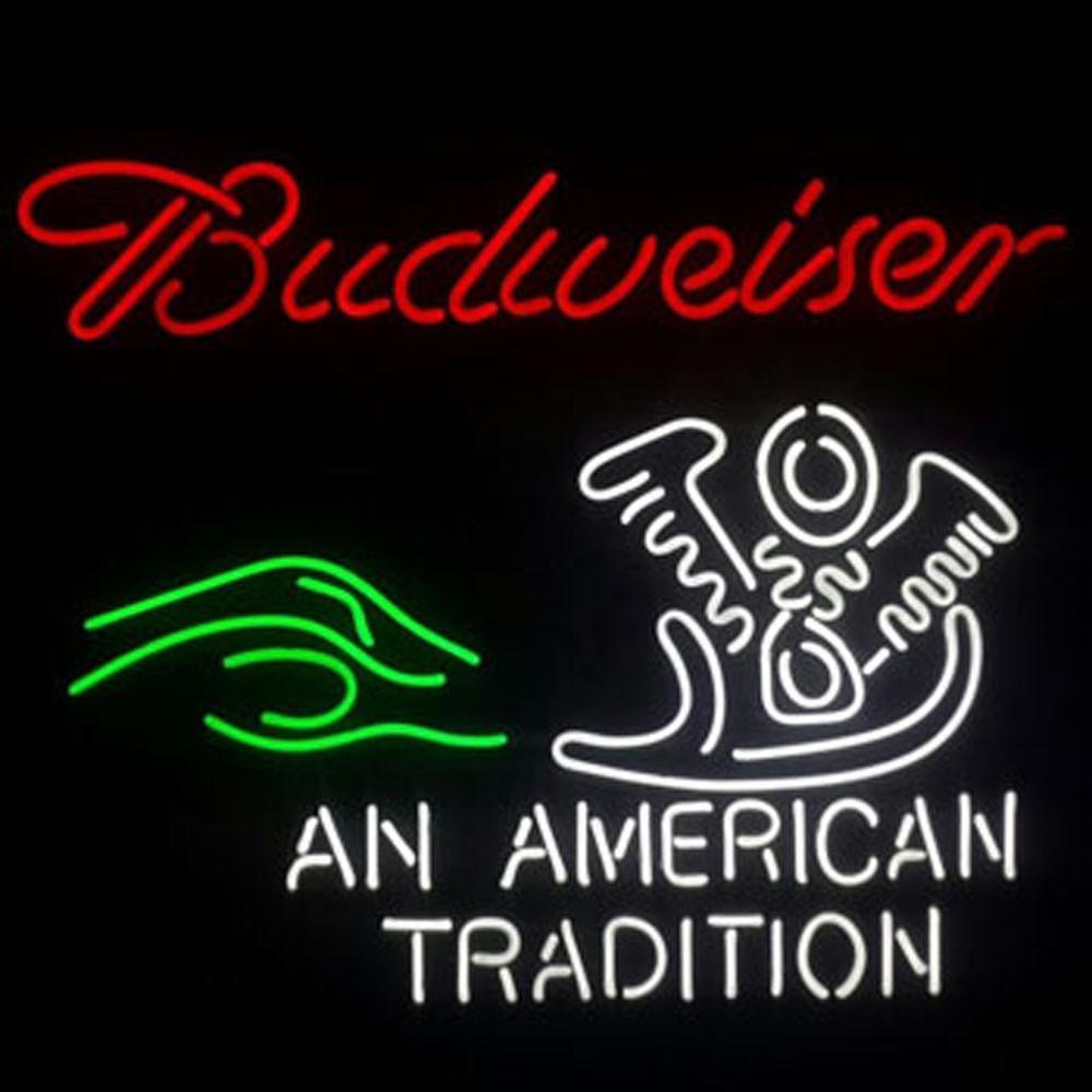 Custom Budweiser An American Tradition Neon Sign