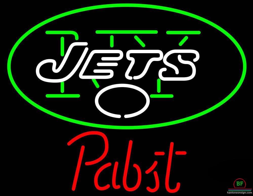 Custom Pabst Blue Ribbon New York Jets Neon Sign NFL Teams Neon Light