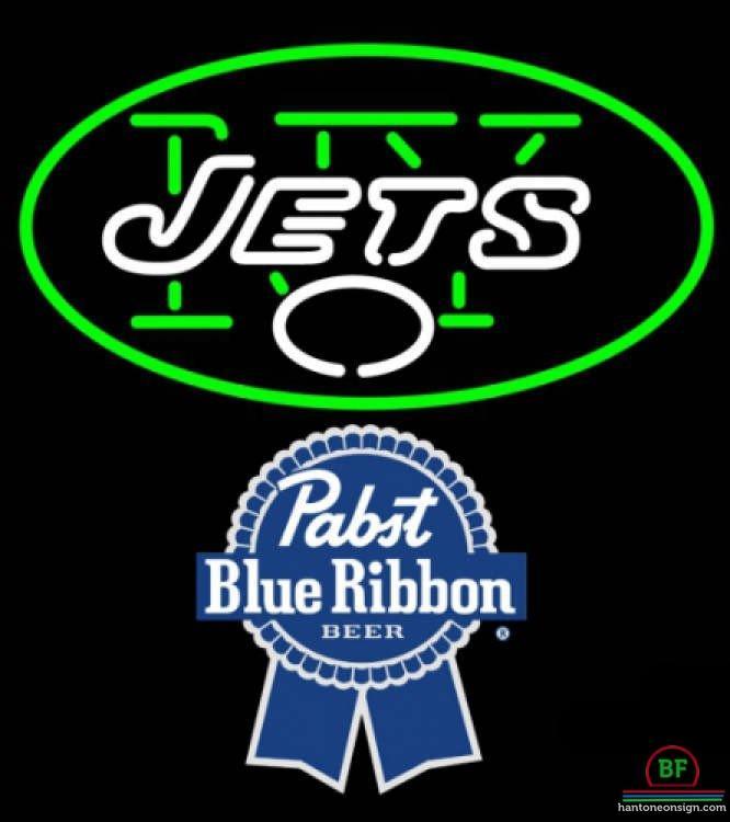 Custom Pabst Blue Ribbon New York Jets Neon Sign NFL Teams Neon Light