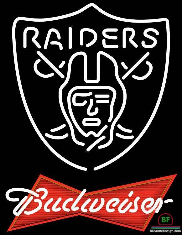 Custom Budweiser Oakland Raiders Neon Sign NFL Teams Neon Light