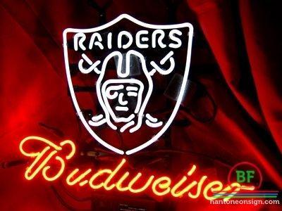 Custom Budweiser Oakland Raiders Neon Sign NFL Teams Neon Light