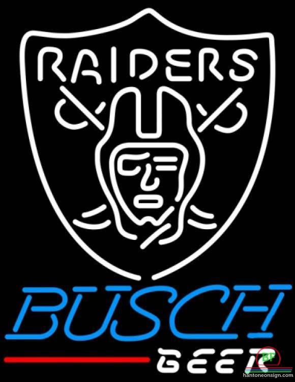 Custom Busch Beer Oakland Raiders Neon Sign NFL Teams Neon Light