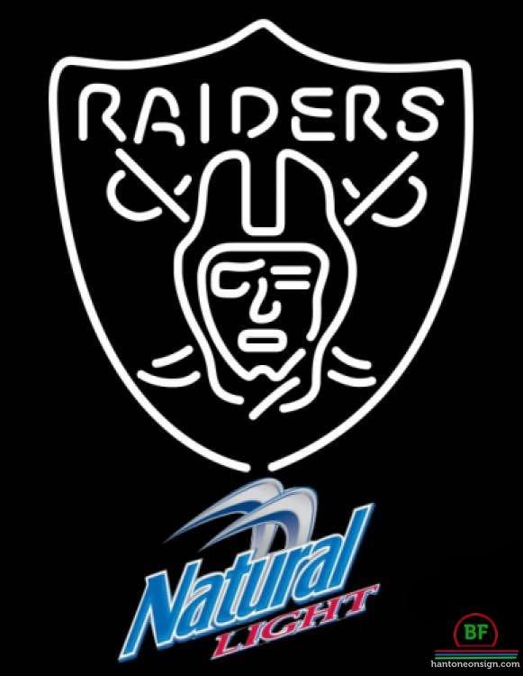 Custom Natural Light Oakland Raiders Neon Sign NFL Teams Neon Light
