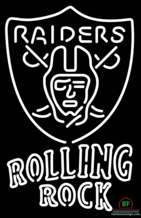 Custom Rolling Rock Oakland Raiders Neon Sign NFL Teams Neon Light