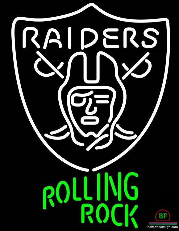 Custom Rolling Rock Oakland Raiders Neon Sign NFL Teams Neon Light