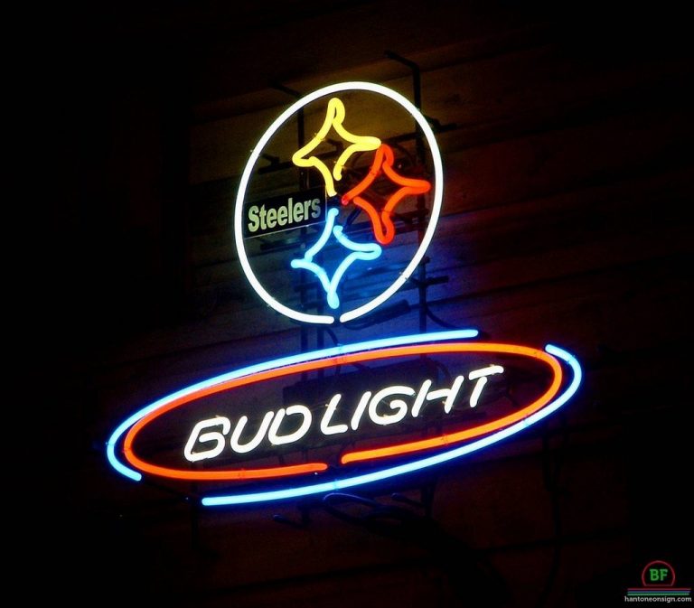 Custom Bud Light Pittsburgh Steelers Neon Sign NFL Teams Neon Light