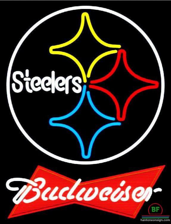 Custom Budweiser Pittsburgh Steelers Neon Sign NFL Teams Neon Light