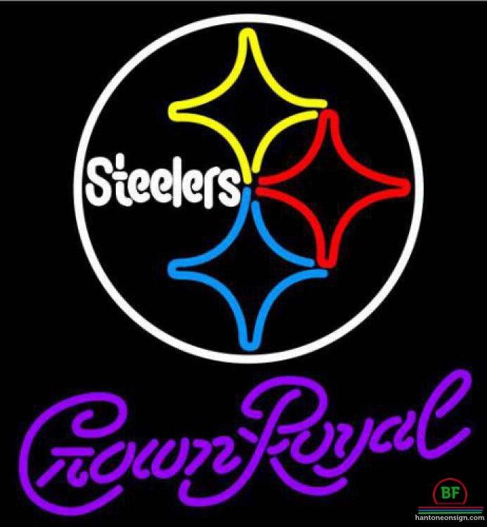Custom Crown Royal Pittsburgh Steelers Neon Sign NFL Teams Neon Light