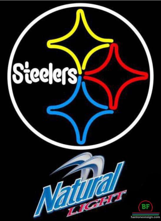 Custom Natural Light Pittsburgh Steelers Neon Sign NFL Teams Neon Light