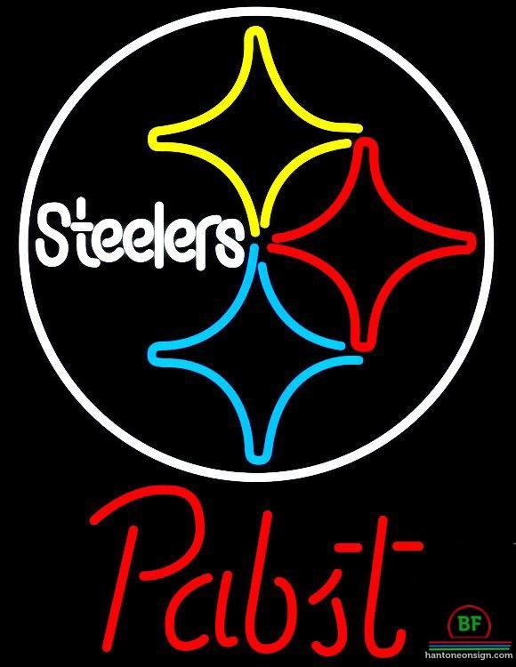 Custom Pabst Blue Ribbon Pittsburgh Steelers Neon Sign NFL Teams Neon Light
