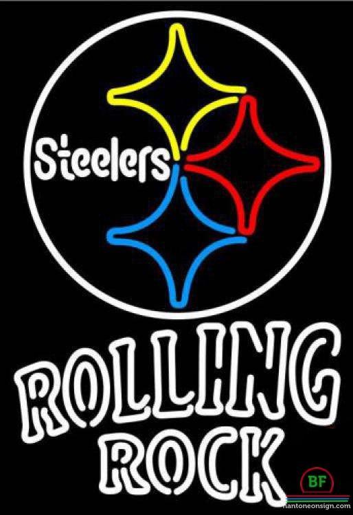 Custom Rolling Rock Pittsburgh Steelers Neon Sign NFL Teams Neon Light