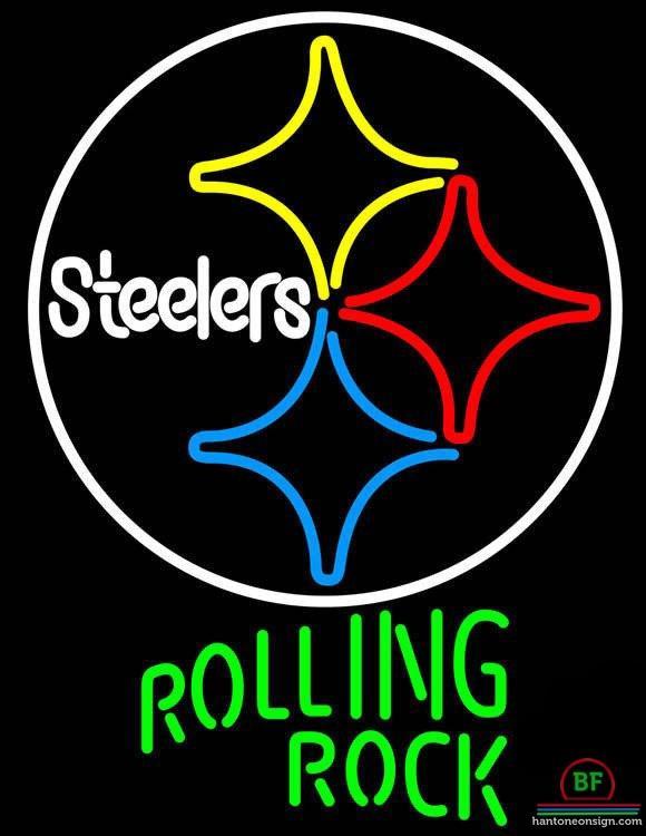 Custom Rolling Rock Pittsburgh Steelers Neon Sign NFL Teams Neon Light