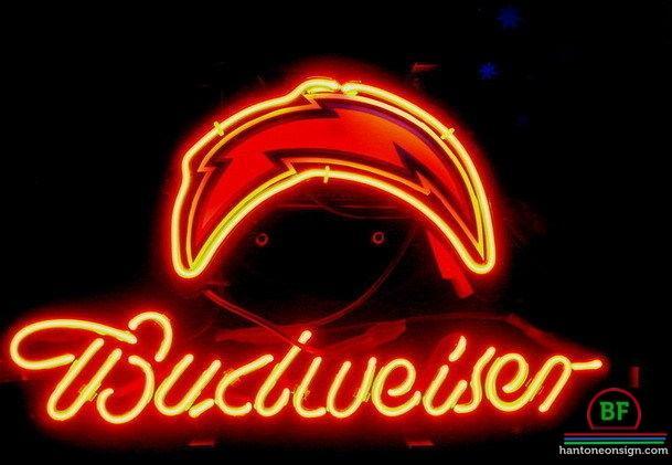 Custom Budweiser San Diego Chargers Neon Sign NFL Teams Neon Light