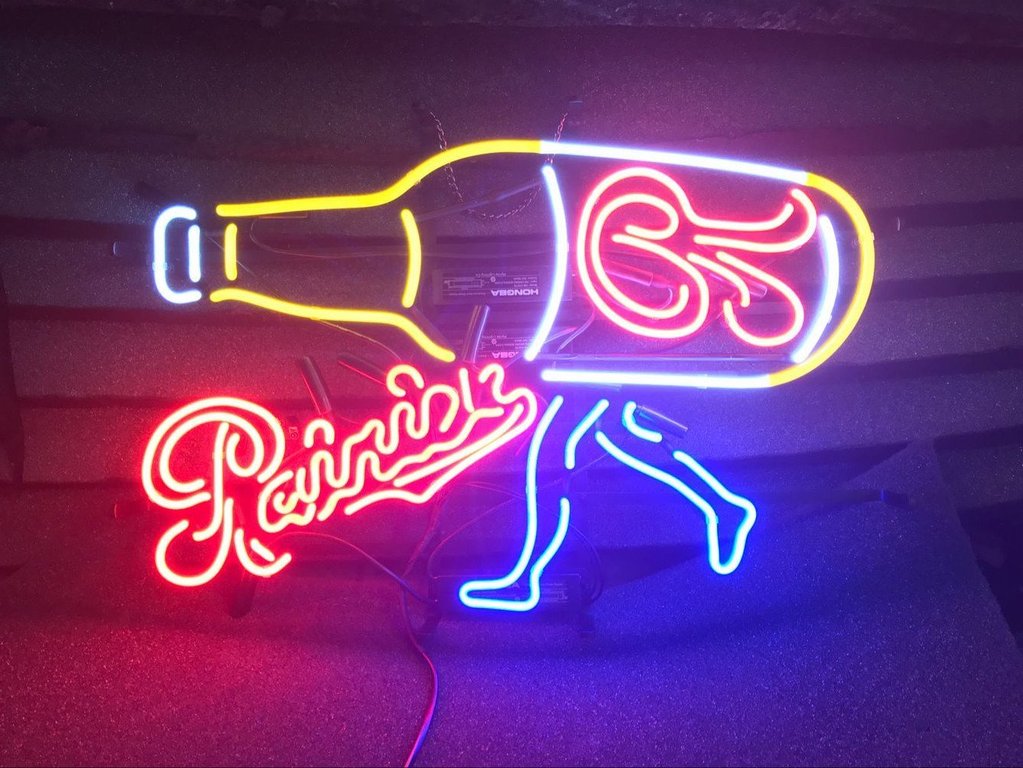 Custom Rainier Walking Bottle Neon Sign