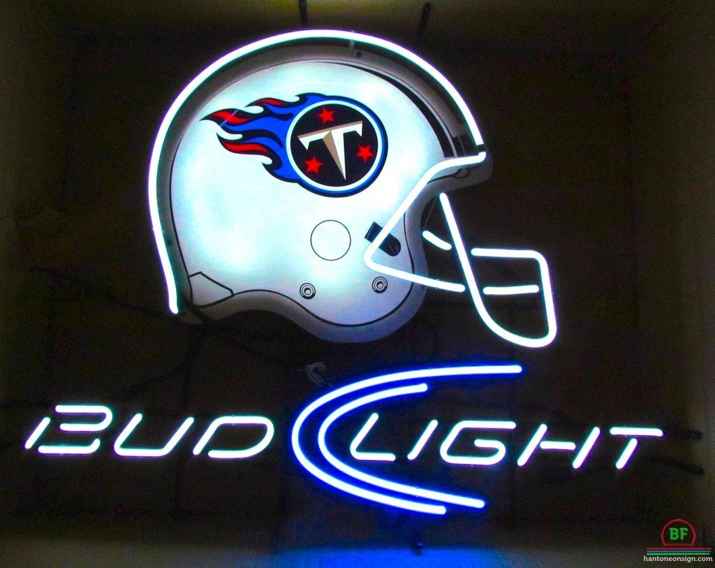 Custom Bud Light Tennessee Titans Neon Sign NFL Teams Neon Light