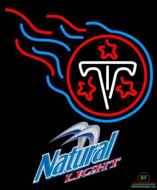 Custom Natural Light Tennessee Titans Neon Sign NFL Teams Neon Light