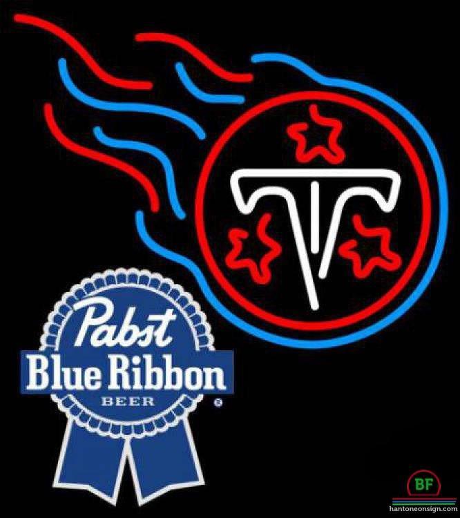 Custom Pabst Blue Ribbon Tennessee Titans Neon Sign NFL Teams Neon Light
