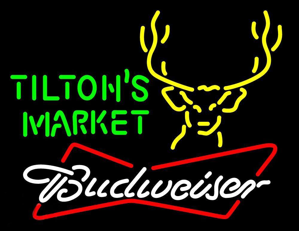Custom Budweiser Tiltons Market Neon Sign