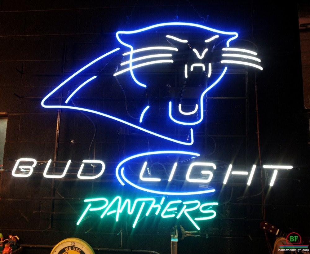 Custom Bud Light Carolina Panthers Neon Sign NFL Teams Neon Light