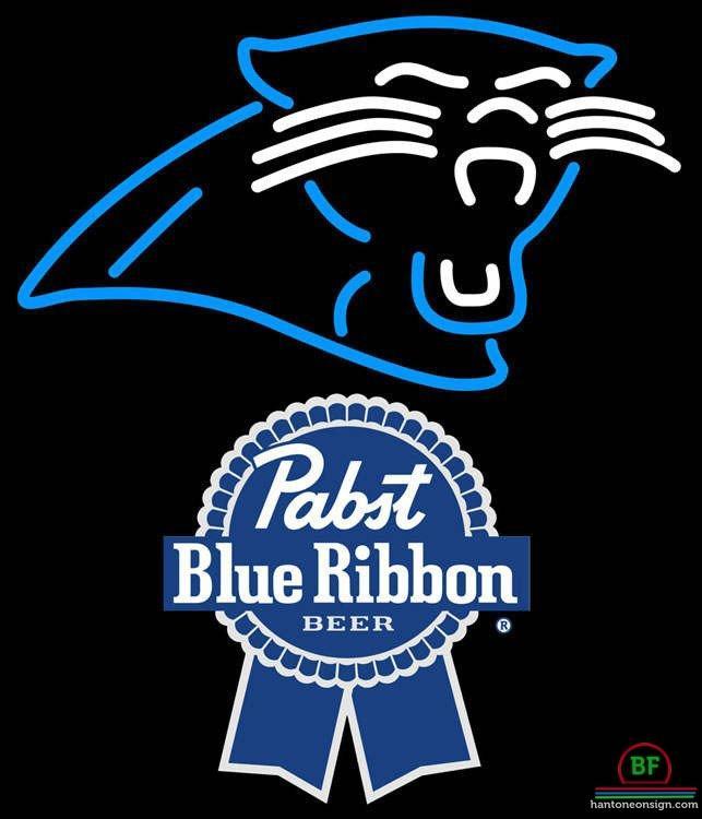 Custom Pabst Blue Ribbon Carolina Panthers Neon Sign NFL Teams Neon Light