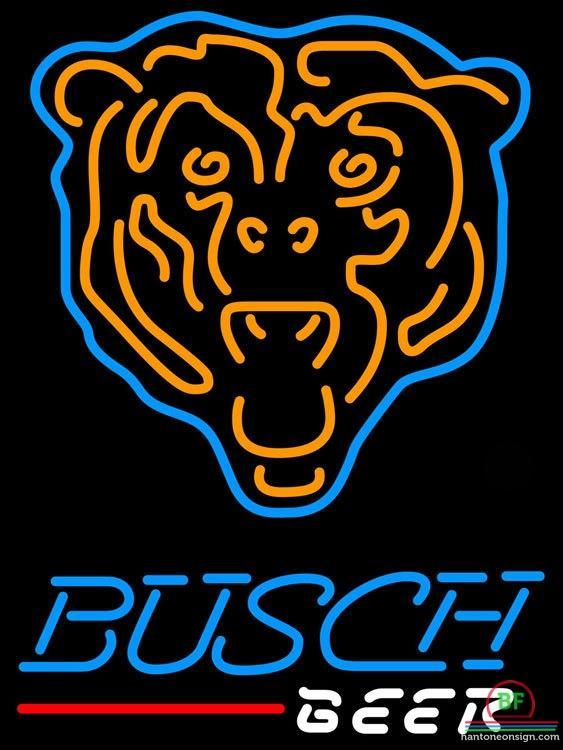 Custom Busch Beer Chicago Bears Neon Sign NFL Teams Neon Light