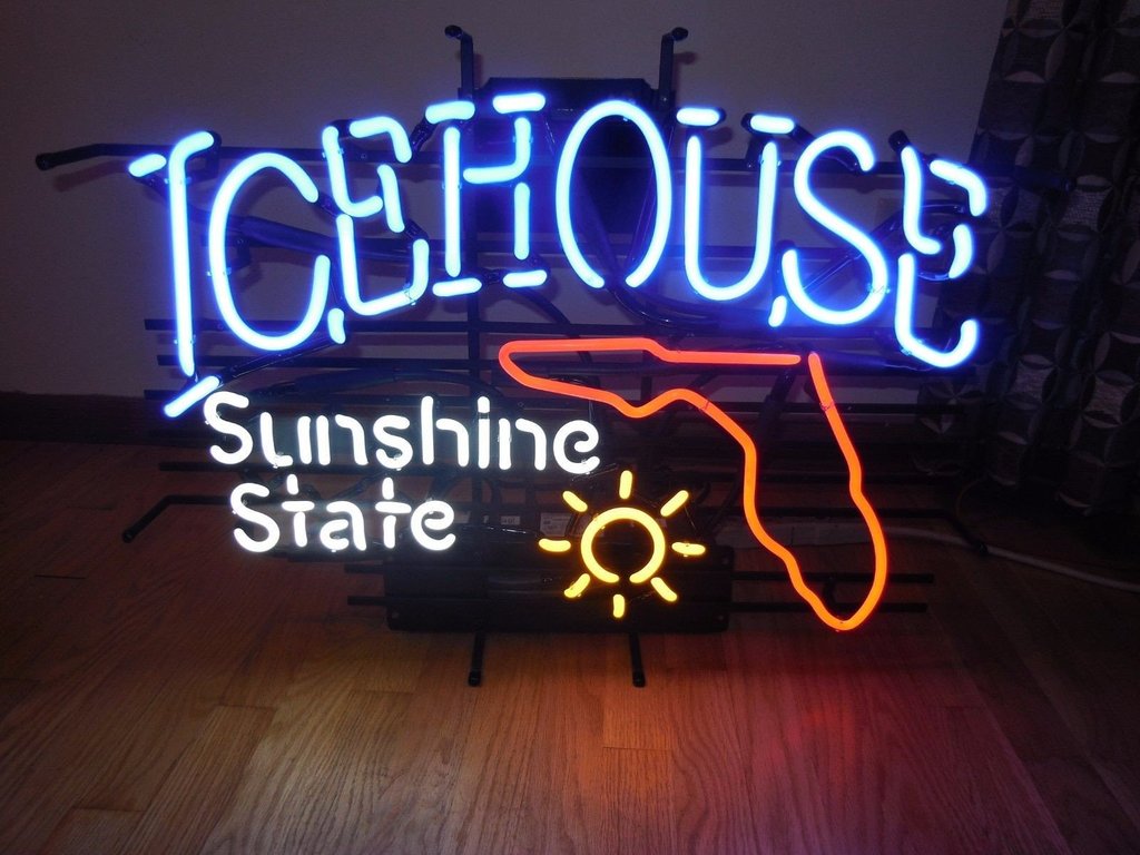 Custom Icehouse Sunshin State Neon Sign