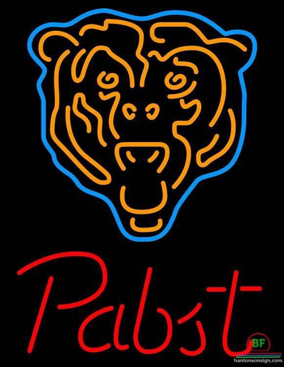 Custom Pabst Blue Ribbon Chicago Bears Neon Sign NFL Teams Neon Light