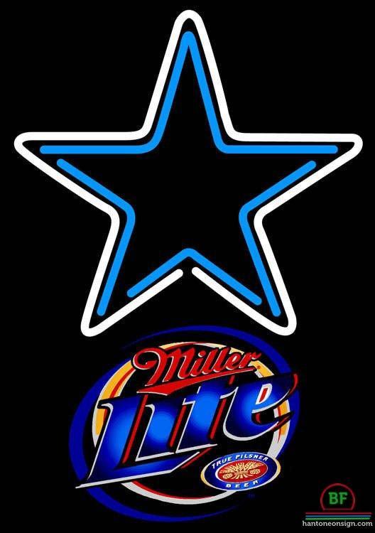 Custom Miller Lite Dallas Cowboys Neon Sign NFL Teams Neon Light