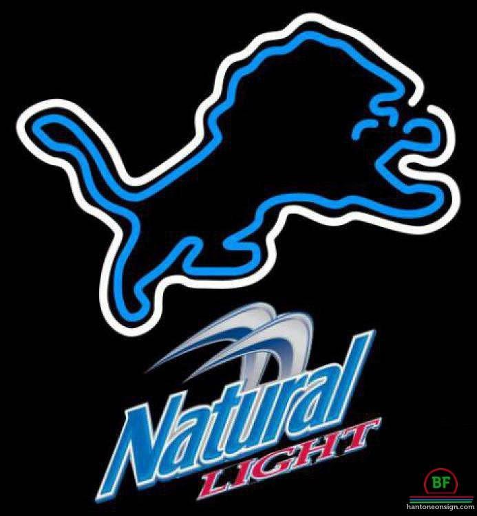 Custom Natural Light Detroit Lions Neon Sign NFL Teams Neon Light