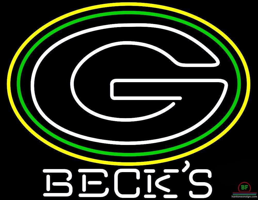 Custom Becks Green Bay Packers Neon Sign NFL Teams Neon Light