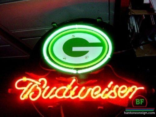 Custom Budweiser Green Bay Packers Neon Sign NFL Teams Neon Light