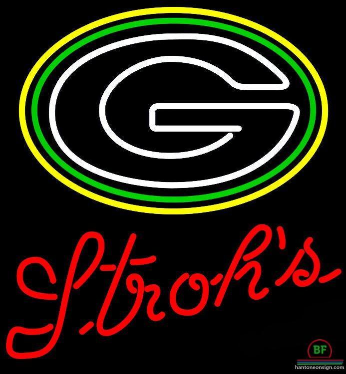 Custom Strohs Green Bay Packers Neon Sign NFL Teams Neon Light